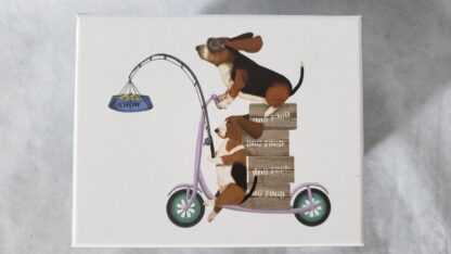 Basset Hounds Funny Scooter Dogs Porcelain Coffee Tea Mug Fab-Funky Art Print - Image 3