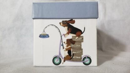 Basset Hounds Funny Scooter Dogs Porcelain Coffee Tea Mug Fab-Funky Art Print - Image 5