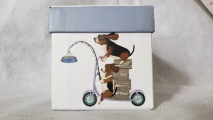 Basset Hounds Funny Scooter Dogs Porcelain Coffee Tea Mug Fab-Funky Art Print - Image 7
