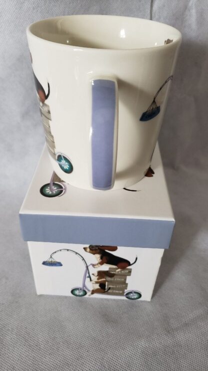 Basset Hounds Funny Scooter Dogs Porcelain Coffee Tea Mug Fab-Funky Art Print - Image 11