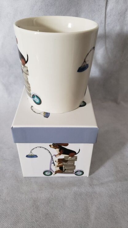 Basset Hounds Funny Scooter Dogs Porcelain Coffee Tea Mug Fab-Funky Art Print - Image 13