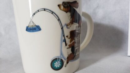Basset Hounds Funny Scooter Dogs Porcelain Coffee Tea Mug Fab-Funky Art Print - Image 19