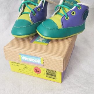 Retro Weebok 1990s Unisex Newborn Sneakers Reebok High Top Baby Bootie Shoes