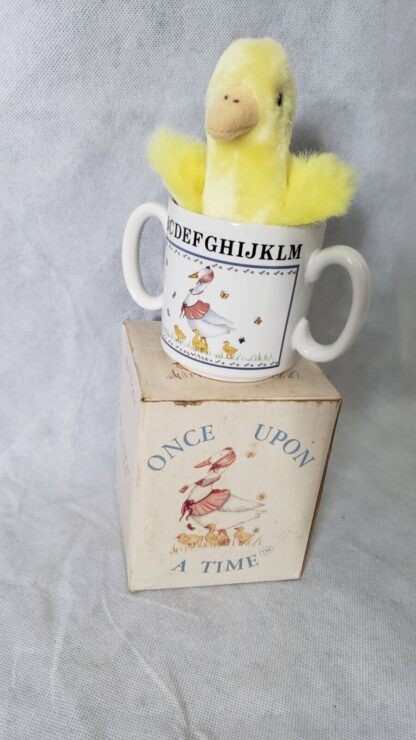 Toddler MCM Ceramic Mother Goose Vintage Mug Baby First Two Handled Drinking Cup
