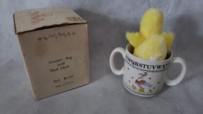 Toddler MCM Ceramic Mother Goose Vintage Mug Baby First Two Handled Drinking Cup - Image 5