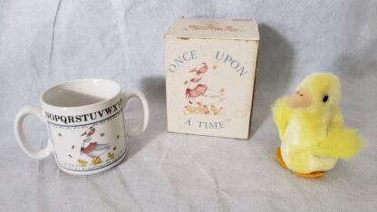 Toddler MCM Ceramic Mother Goose Vintage Mug Baby First Two Handled Drinking Cup - Image 11