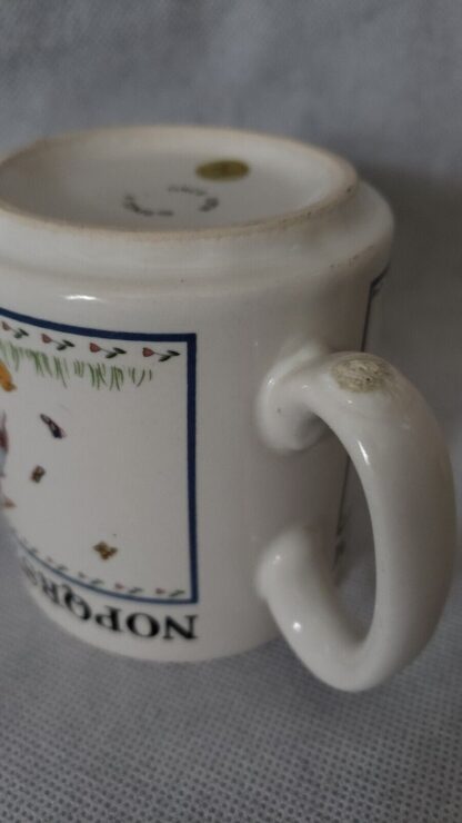 Toddler MCM Ceramic Mother Goose Vintage Mug Baby First Two Handled Drinking Cup - Image 17