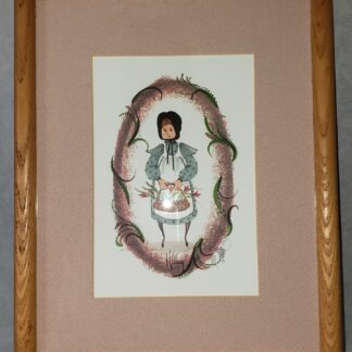 Hillary 1993 Pat P. Buckley Moss Signed Numbered Amish Girl Vintage Framed Art Print