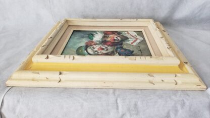 William Moninet Vintage Clown Duo Art Original Framed Matted Signed Oil Painting - Image 11
