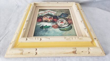William Moninet Vintage Clown Duo Art Original Framed Matted Signed Oil Painting - Image 19