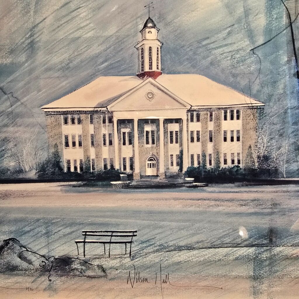James Madison University Art Print P Buckley Moss Wilson Hall JMU Wall Decor