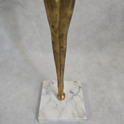 Karl Hagenauer Style Nude Woman Vintage Sculpture MCM Brass Art Deco Ballerina - Image 14