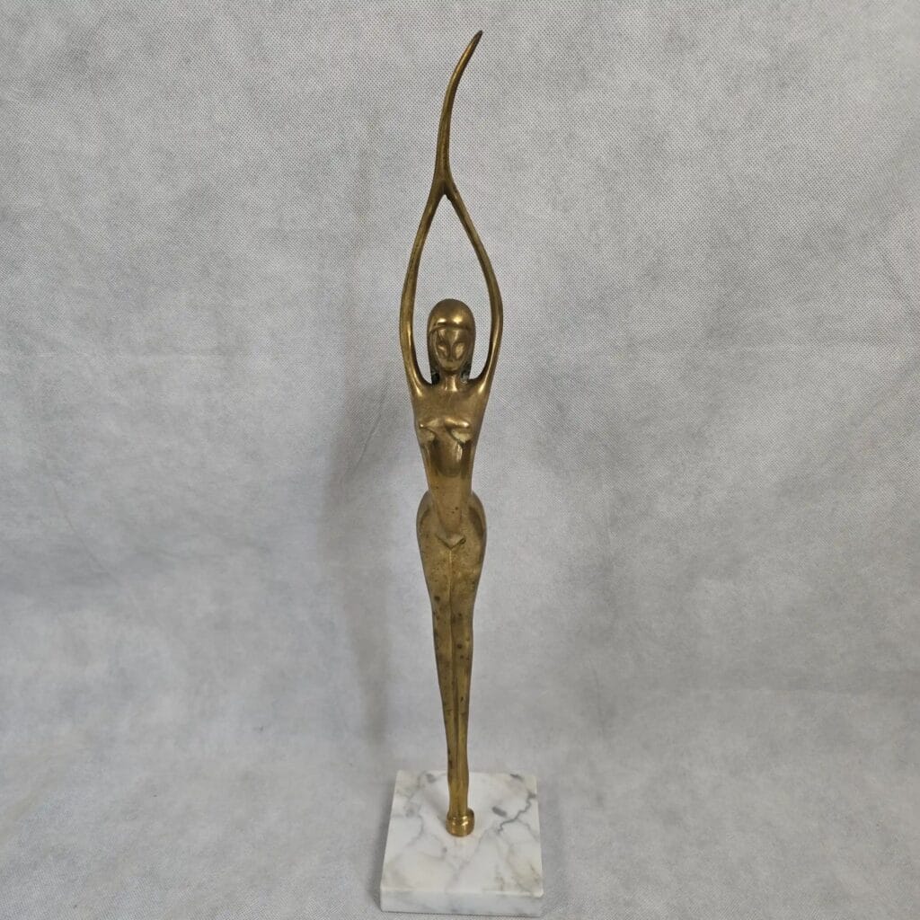 Karl Hagenauer Style Nude Woman Vtg Sculpture Art Deco Ballerina Dancer Statue