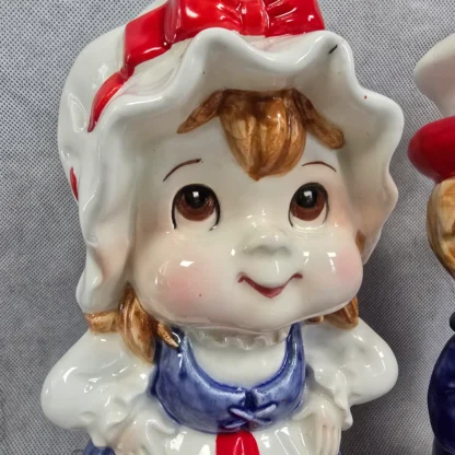 Uncle Sam Child Betsy Ross Piggy Bank Vintage Lefton Patriotic Ceramic Figurine - Image 23