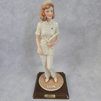 Nurse First Responder Doctor Porcelain Statue by Italian Sculptor Auro Belcari ( A. Belcari ) for DEAR Arnart Studios Art Sculpture Vintage 1987