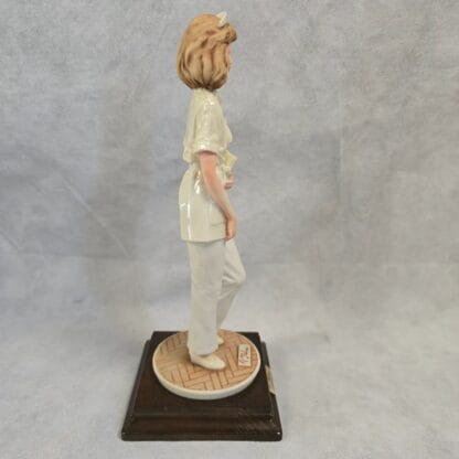 Nurse First Responder Statue Vintage Porcelain Healthcare Sculpture Belcari Capodimonte - Image 13