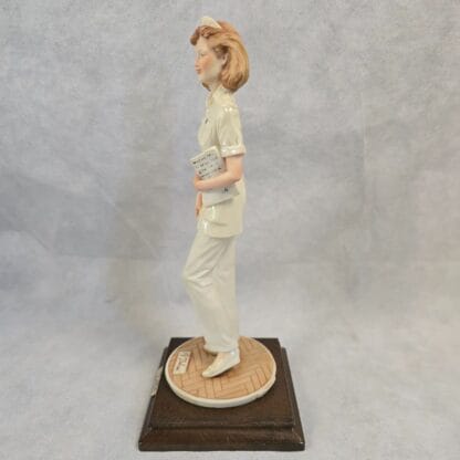 Nurse First Responder Statue Vintage Porcelain Healthcare Sculpture Belcari Capodimonte - Image 14