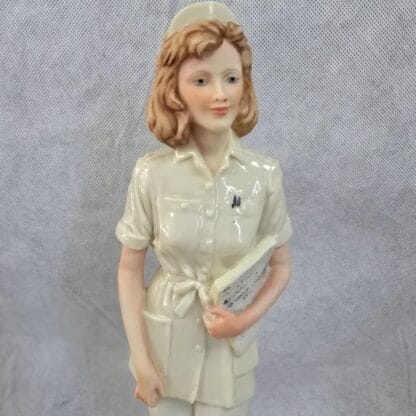 Nurse First Responder Statue Vintage Porcelain Healthcare Sculpture Belcari Capodimonte - Image 3