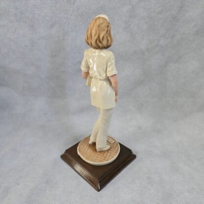 Nurse First Responder Statue Vintage Porcelain Healthcare Sculpture Belcari Capodimonte - Image 2
