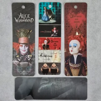 Alice in Wonderland Bookmarks Johnny Depp Cheshire Cat Disney Page Markers Set
