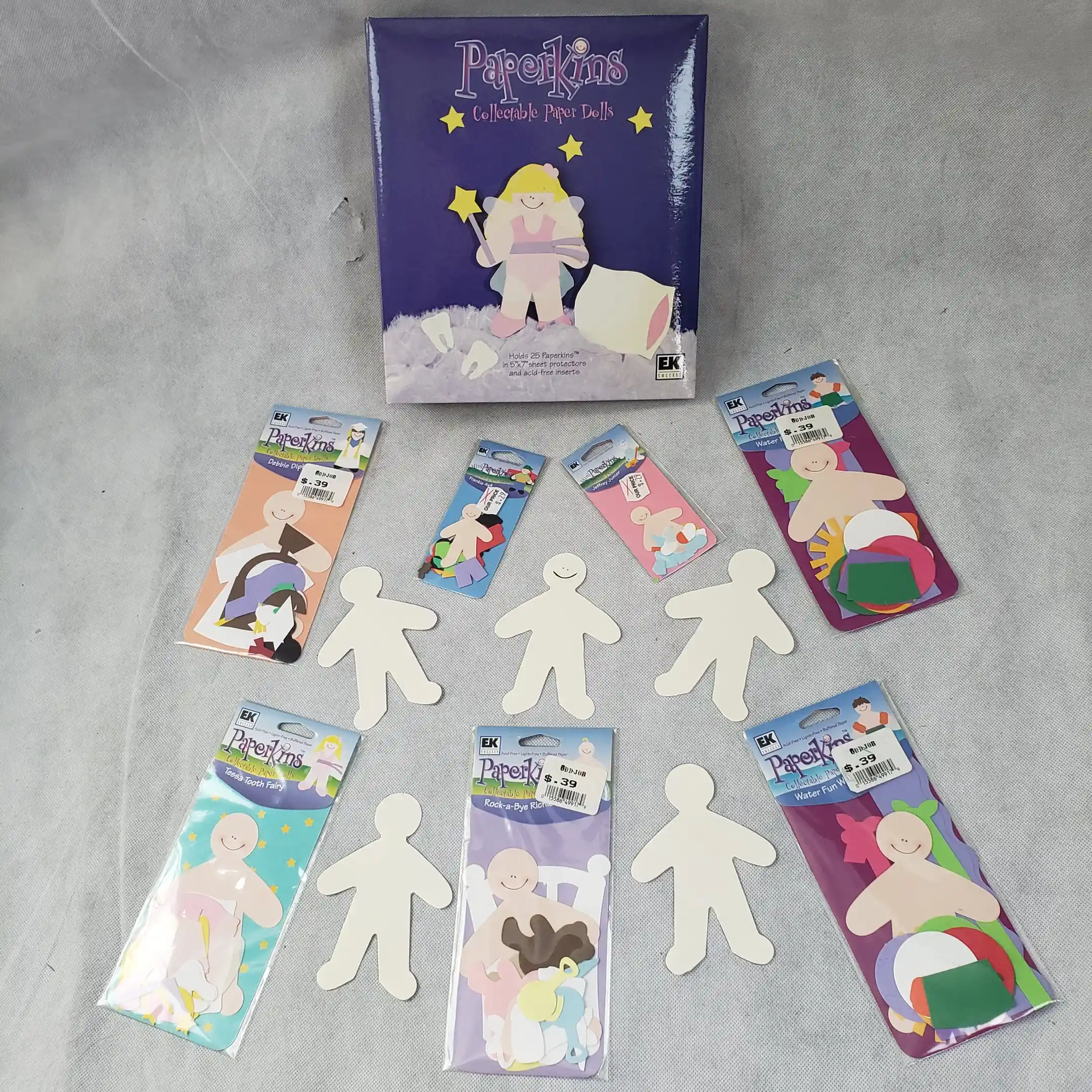 Paperkins Ring Binder Book Mini Paper Dolls EK Success Scrapbook Album Protector