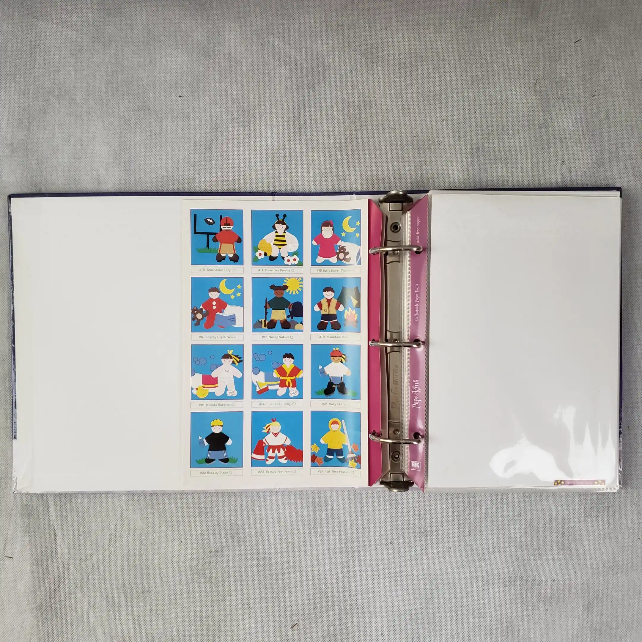 Paperkins Ring Binder Book Mini Paper Dolls EK Success Scrapbook Album Protector - Image 10