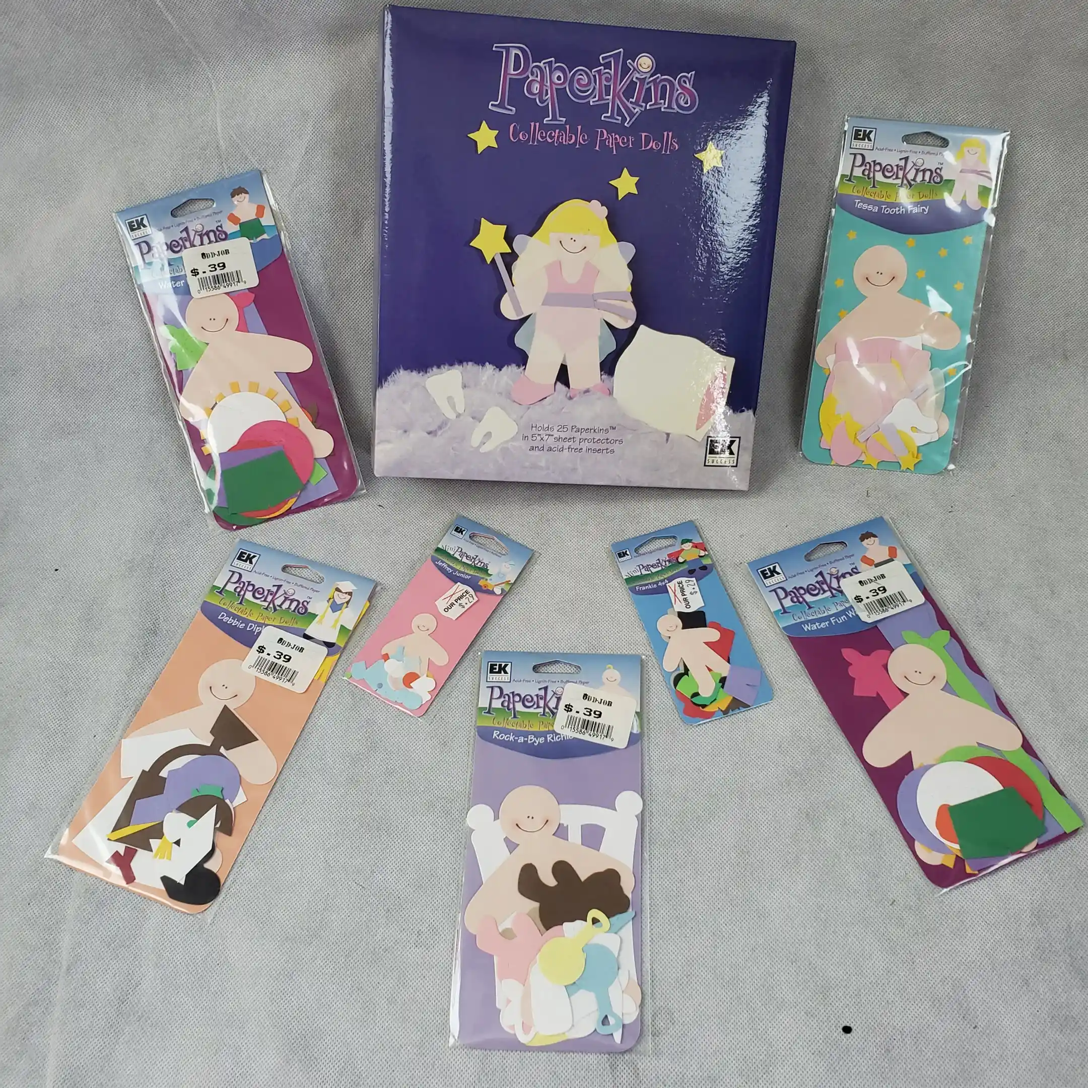 Paperkins Ring Binder Book Mini Paper Dolls EK Success Scrapbook Album Protector - Image 8