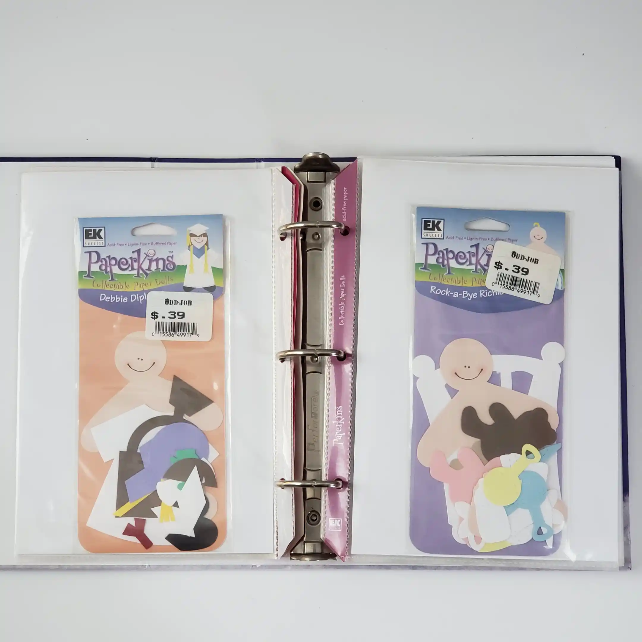 Paperkins Ring Binder Book Mini Paper Dolls EK Success Scrapbook Album Protector - Image 5