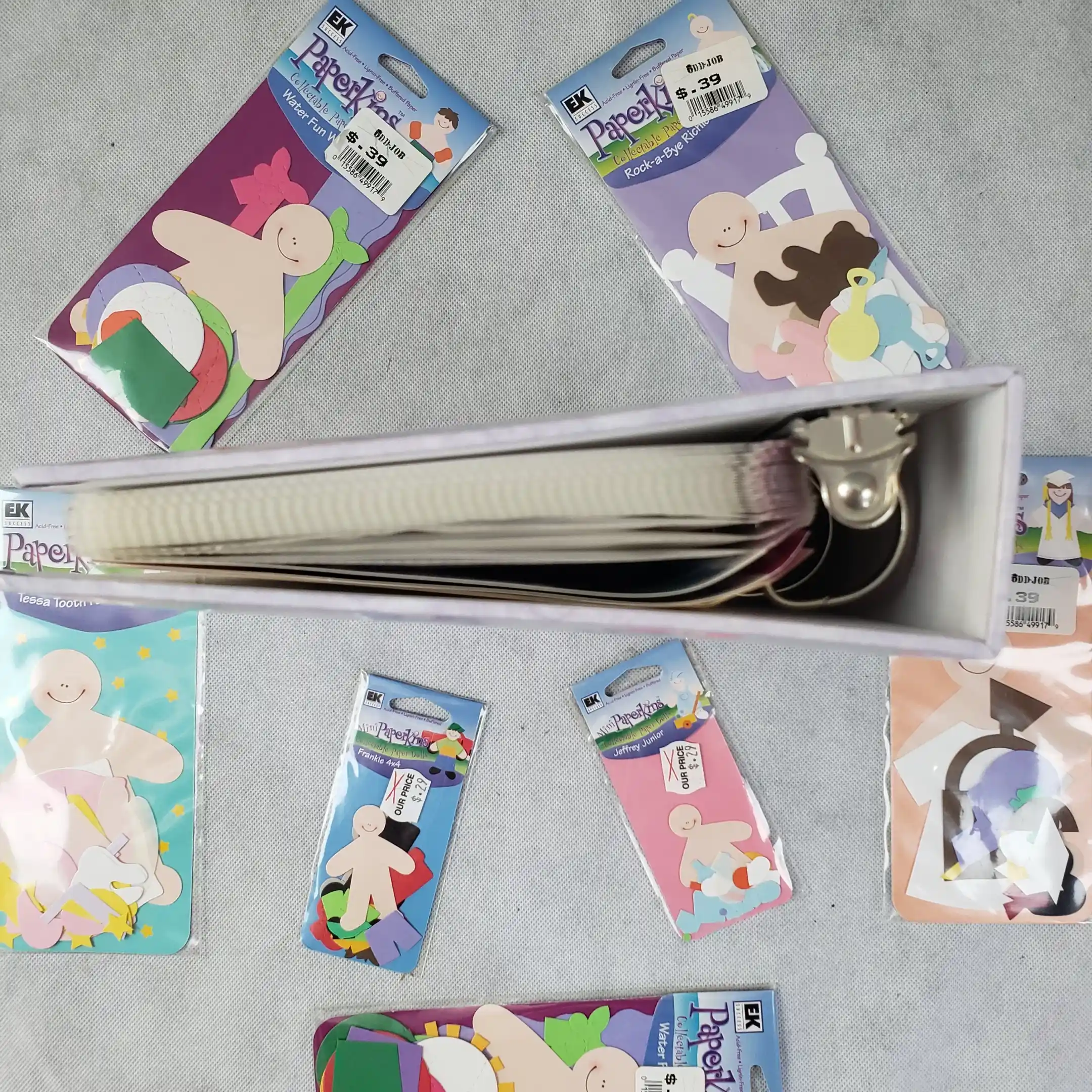 Paperkins Ring Binder Book Mini Paper Dolls EK Success Scrapbook Album Protector - Image 20