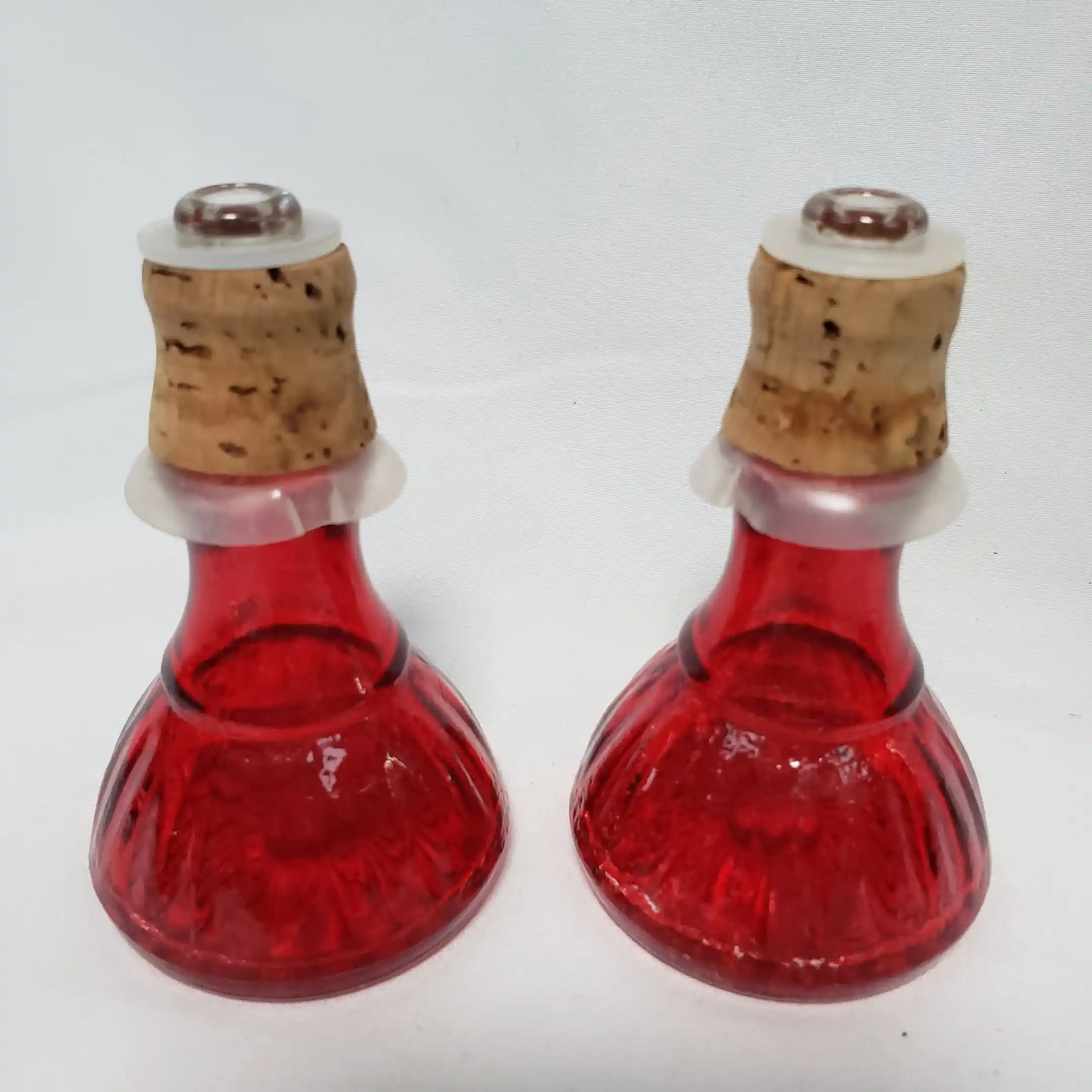 Ruby Flash Red Glass Genie In A Bottle Vtg I Dream of Jeannie 2 Liquor Decanters - Image 12