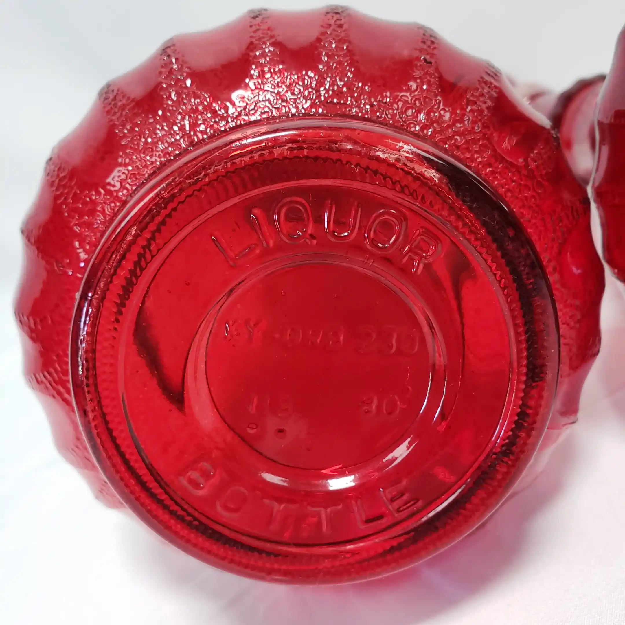 Ruby Flash Red Glass Genie In A Bottle Vtg I Dream of Jeannie 2 Liquor Decanters - Image 3
