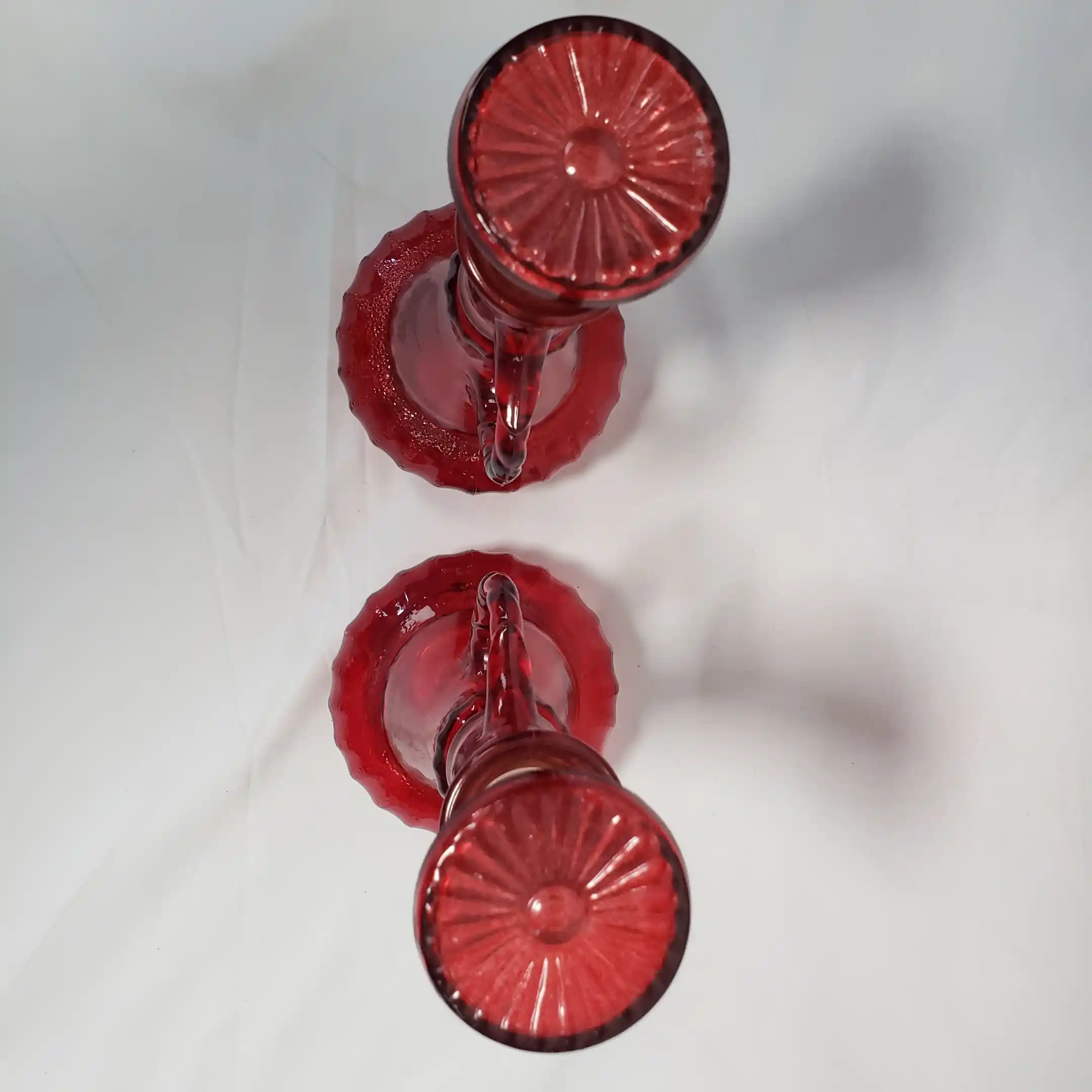 Ruby Flash Red Glass Genie In A Bottle Vtg I Dream of Jeannie 2 Liquor Decanters - Image 7