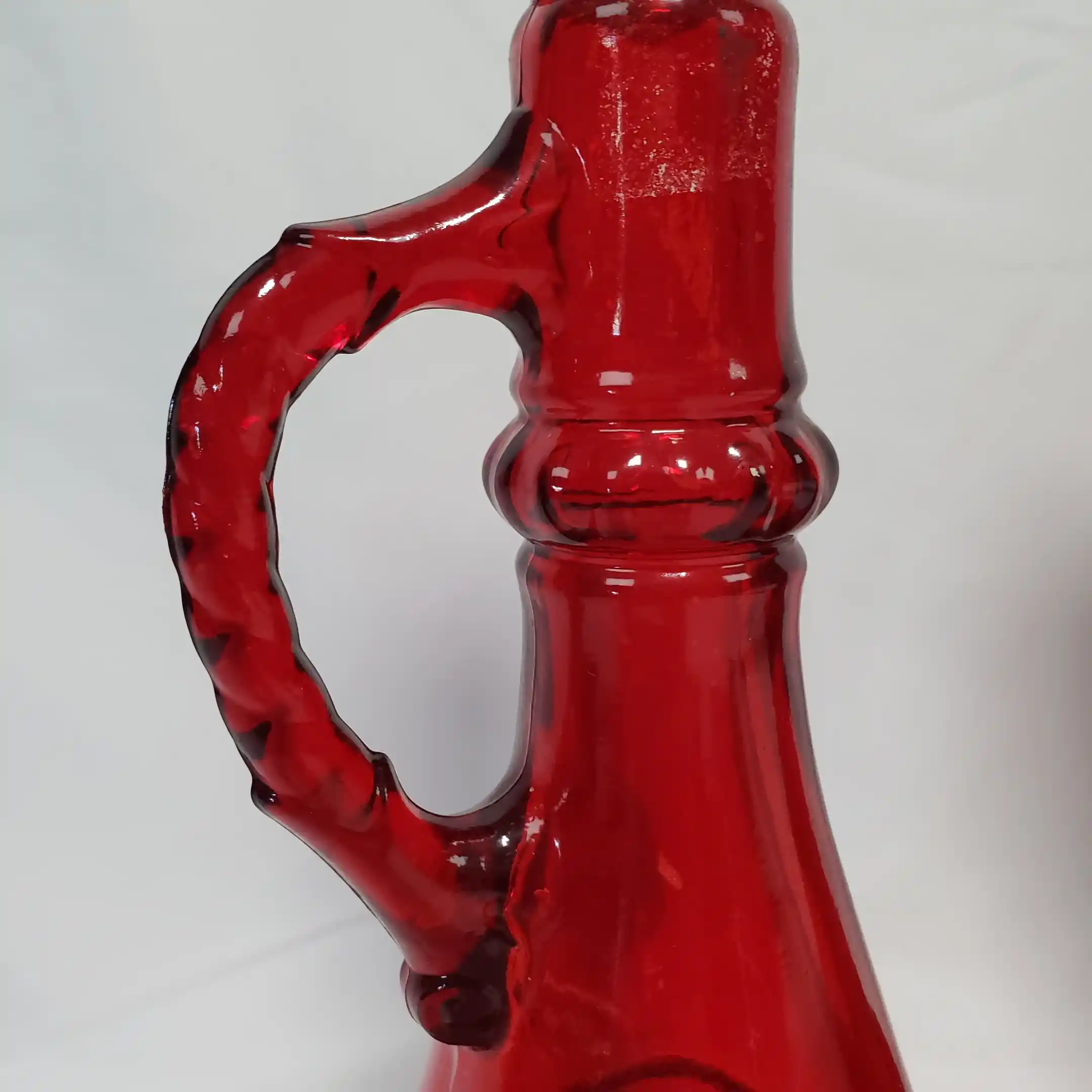 Ruby Flash Red Glass Genie In A Bottle Vtg I Dream of Jeannie 2 Liquor Decanters - Image 25