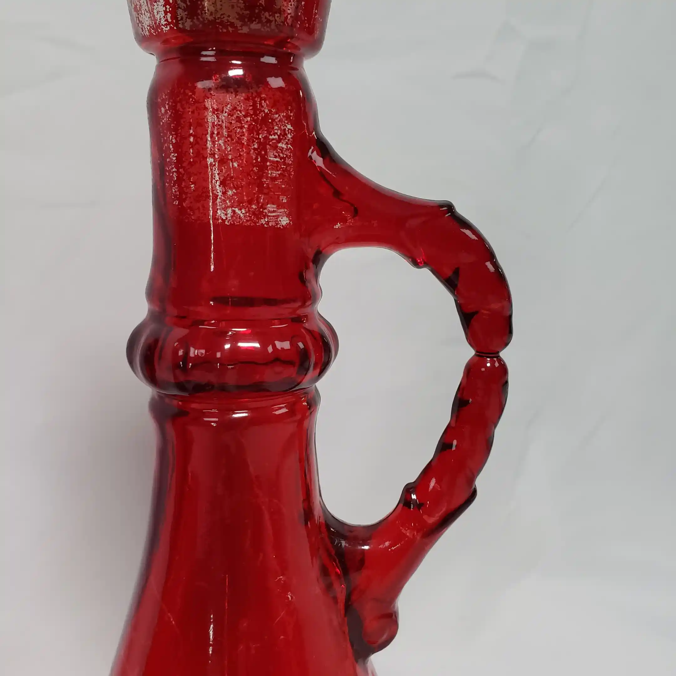 Ruby Flash Red Glass Genie In A Bottle Vtg I Dream of Jeannie 2 Liquor Decanters - Image 23